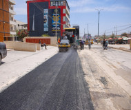 دائرة الهندسة والمشاريع اعمال بلدية قلقيلية في تعبيد مقاطع في شارع المدخل الشرقي للمدينة, بتمويل ذاتي من بلدية قلقيلية