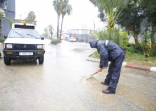 بلدية قلقيلية تتعامل مع 311 حالة (طوارئ) خلال المنخفض الجوي  الحالي