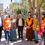بلدية قلقيلية تواصل مبادرة تنظيف احياء المدينة